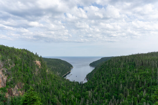 View of St. Laurence Stream, Belv&eacute;d&egrave;re Baie St-Pancrace in Baie-Comeau, Qu&eacute;bec, Canada