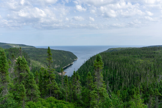 View of St. Laurence Stream, Belv&eacute;d&egrave;re Baie St-Pancrace in Baie-Comeau, Qu&eacute;bec, Canada
