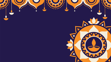 A vibrant and ornate diwali background vector illustration perfect for festive greetings invitations or digital decorations celebrating the festival of lights © Vectorhouettefile