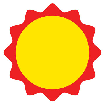 blank red and yellow starburst badge template