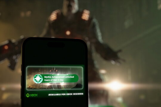 High-angle view: an image from the official Xbox announcement displayed on a smartphone screen with an image from the official announcement in the background. September 30, 2026, Lisbon, Portugal.