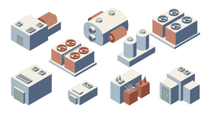 Isometric LEGO style modular building blocks for architecture and design concepts © kaing