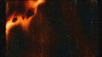 Noise Abstract Vintage Film Light Leak Texture Grainy Orange Burn Effect Background for Cinematic Video Production Retro Graphic Design Banner © Unique Box