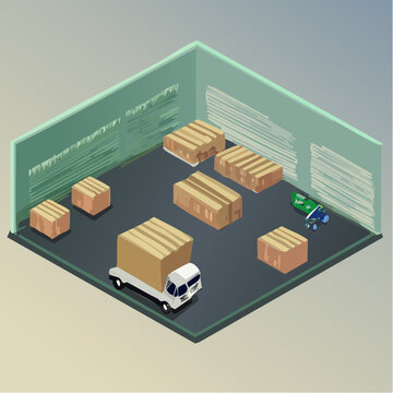 Isometric consistent spatial perspective crisp simplified forms edi