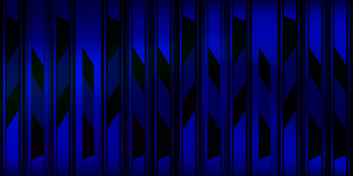 Dark blue vertical stripe wallpaper design displays parallel geometric lines with motion gradient effects for stylish corporate brand identity.