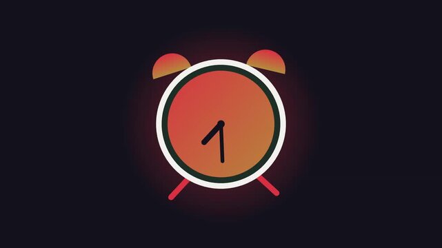 animated video of an alarm clock shaking rapidly