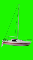 Sailboat on Green Screen © Nawaphon