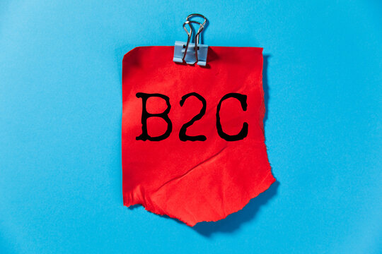 B2C  word written on paper