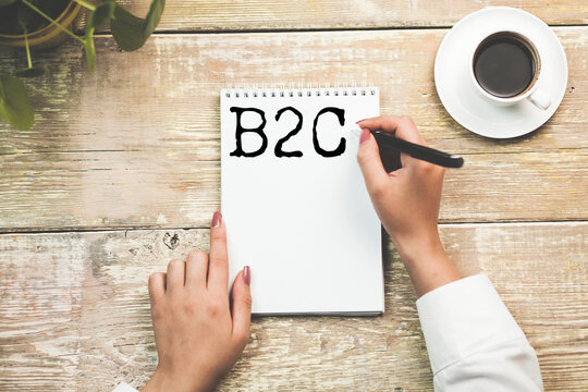 B2C  word written on paper