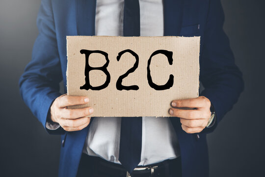 B2C  word written on paper