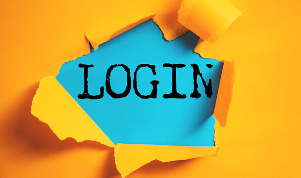 LOGIN word written on paper