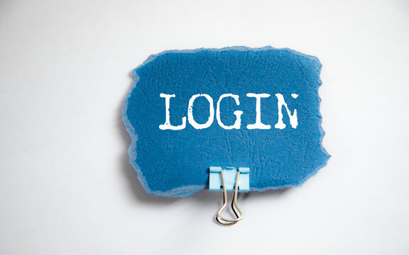 LOGIN word written on paper