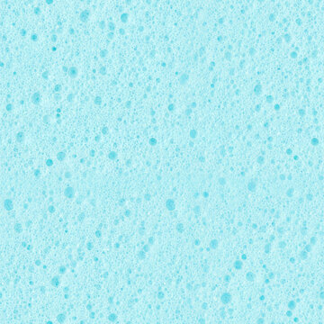 Seamless memory foam texture, pale blue open cell foam structure, tileable square pattern tile for textile, print and 3D design
