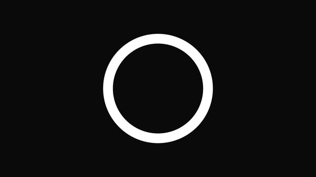 Minimalist Forward Arrow Icon in Circle on Black Background &ndash; Modern UI Navigation Symbol.4k Animation Video .