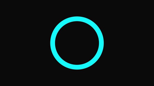 Minimalist Forward Arrow Icon in Circle on Black Background &ndash; Modern UI Navigation Symbol.4k Animation Video .