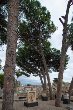 Side Ancient City. This photograph shows the ruins of ancient structures located along the route leading to other sites, such as the Side Theatre and the Temple of Apollo.