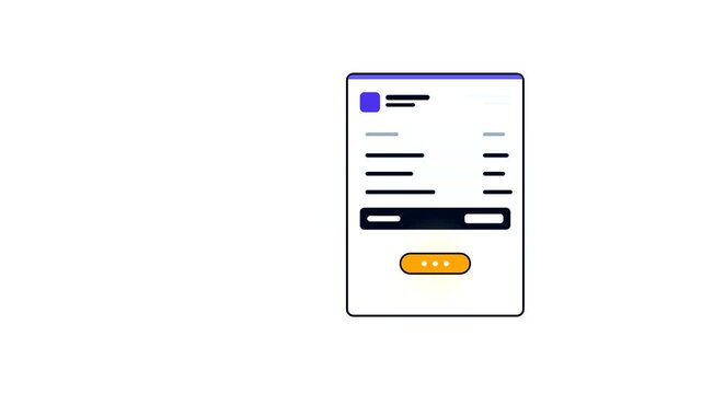 Digital Invoice Payment Confirmation Business Finance Vector Animation