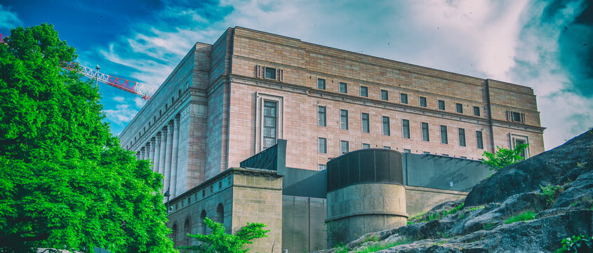 Parliament house of Finland in Helsinki.