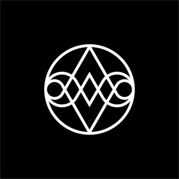 Elegant line art AV or VA monogram inside a circle with infinity loop. Ideal for fintech, luxury branding, software, plus AI solutions.