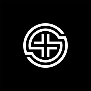 Modern circular S monogram featuring a centered plus sign within a double ring frame. Ideal for fintech, healthcare, medical tech, plus investment.