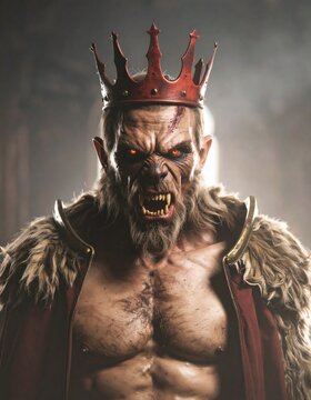 Terrifying Alpha Werewolf Wearing a Crimson Crown