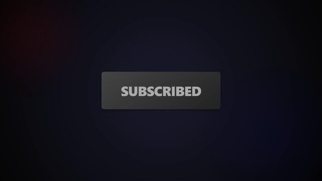 3D Subscribe Button with Hand Cursor Animation Graphic Element