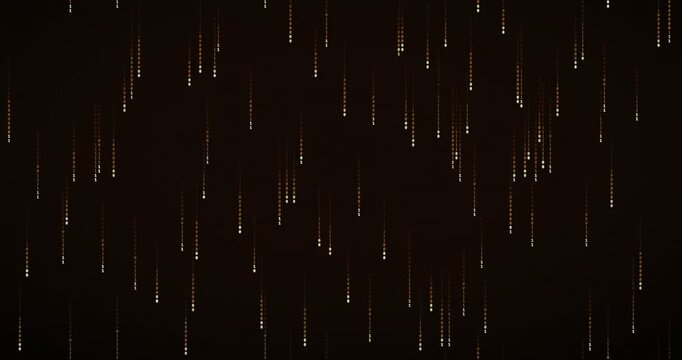 Binary code streams fall steadily in this amber terminal animation, creating a neon cipher effect.