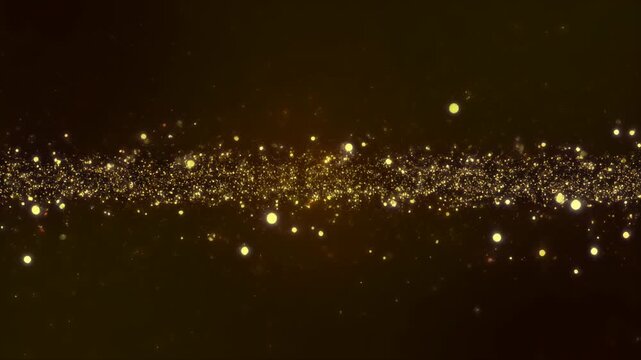舞い落ちた光の粒が下端にたまっていくアブストラクト背景