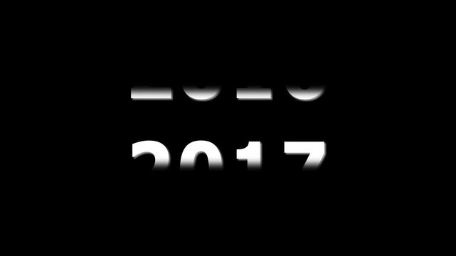 Digital year counter animation. rapidly scrolling calendar dates for time travel or historical timeline motion. 2000 to 2032 animation.