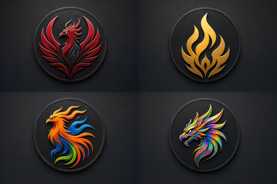 set of fire flames