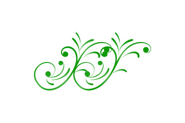 Green Floral Swirl Ornament © Top Stock 4YOU