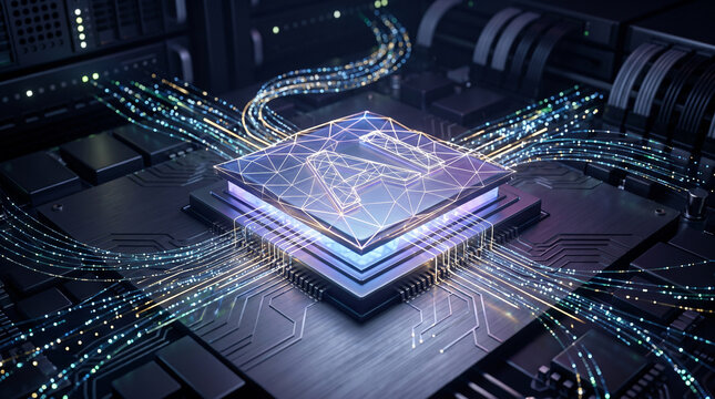 Futuristic microprocessor with neural network connections on circuit