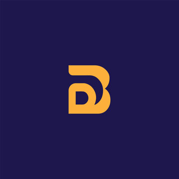 Creative DB or BD letter logo.