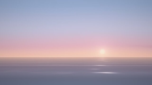 Minimal Pastel Sea Horizon At Dusk Breathing Gradient Seamless Loop