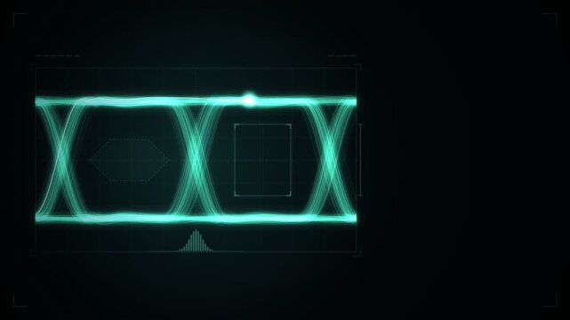 Eye Diagram Oscilloscope Signal Integrity Phosphor Traces Seamless Loop