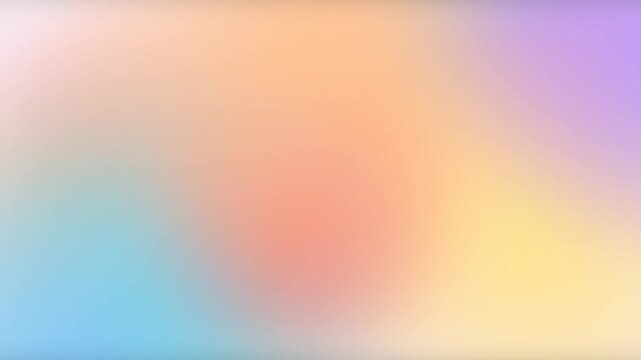 Soft Pastel Gradient Transitioning Through Pink Blue Green Yellow and Purple Hues Abstract Background