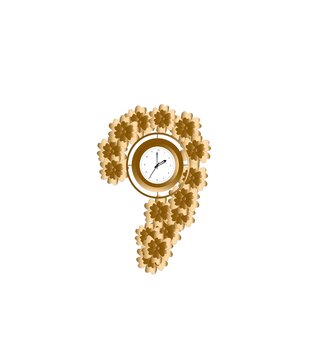 beautiful 3d floral wall clock art