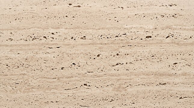 Seamless beige travertine stone texture with linear pitted veining