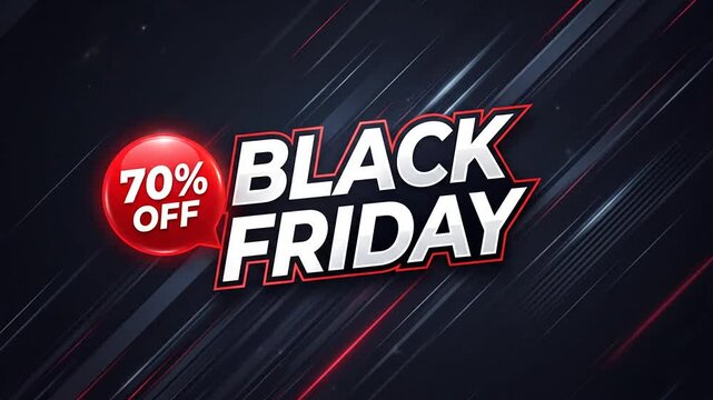Animated sale promotion banner with bold text for retail shopping event
