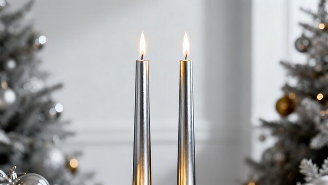 Two modern stainless steel and wood cocktail stirrers