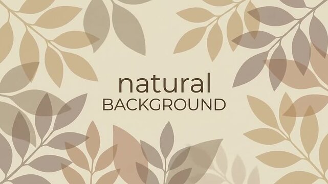 Minimalist motion background with gentle earthy leaves swaying softly