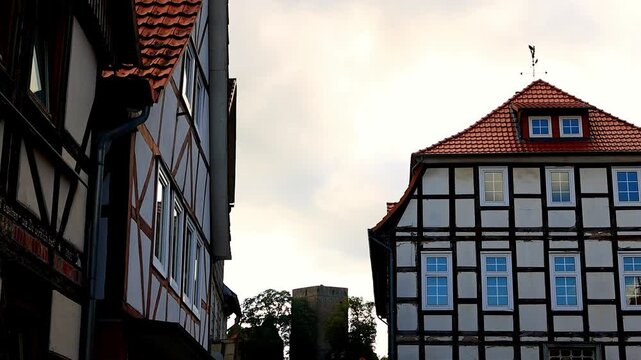the historic german village of adelebsen in germany 4k video