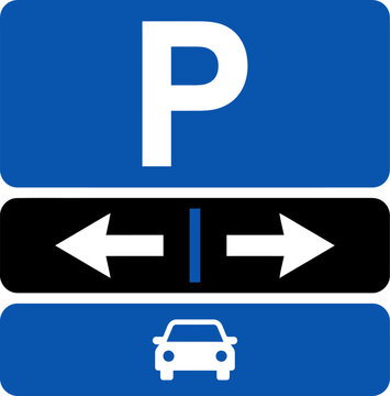 Parking Direction Sign Vector Car Park Navigation Arrow Wayfinding