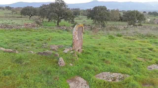 Giant's tomb of Santu Bainzu in Borore. Sardinia, Italy