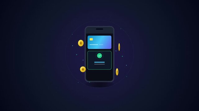 Mobile Payment Processing with Digital Credit Card and Floating Coins