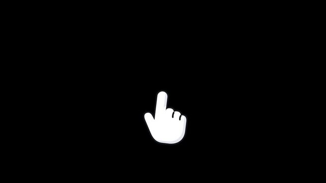 Transparent alpha mouse cursor and hand gestures pack with click tap swipe and pinch