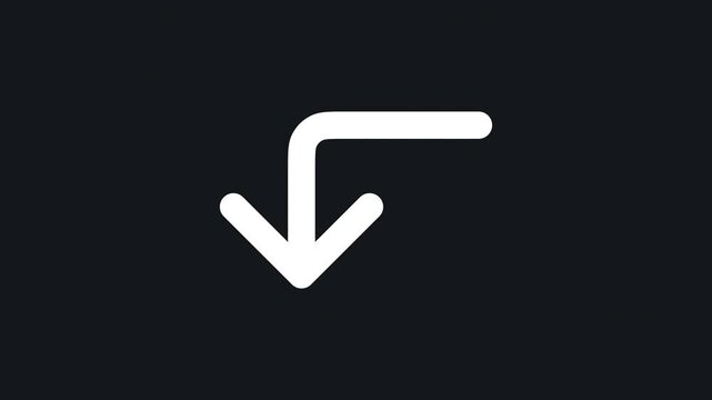 Arrow sub left down elastic and pop animated icon
