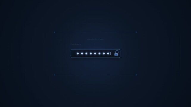 Digital Password Security Interface Concept