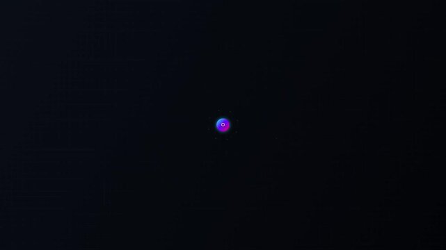 Abstract Digital Hexagon Logo Animation with Glowing Nodes and Tech Lines
