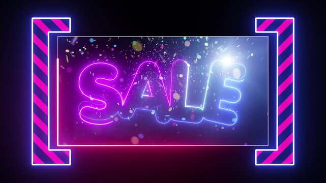 Animation seamless 4k loop Computer generated wallpaper texture element flat style with animation of rounded rectangles, circles lines light shadow 4k neon glow colorful backdrop simple forms pattern
